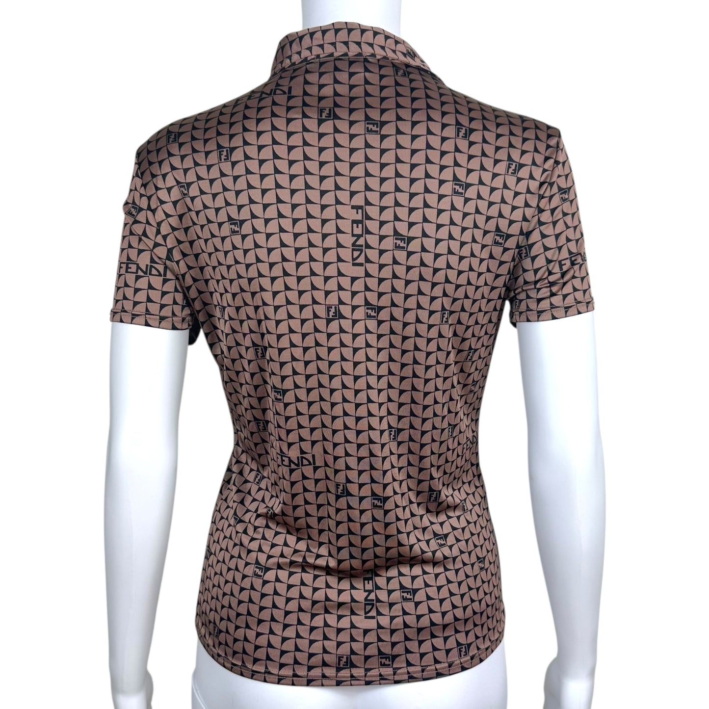 Fendi Brown Monogram Polo Top - Outfit Repeater