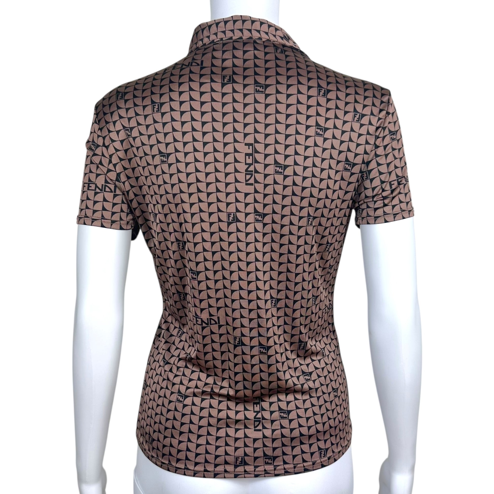 Fendi Brown Monogram Polo Top - Outfit Repeater