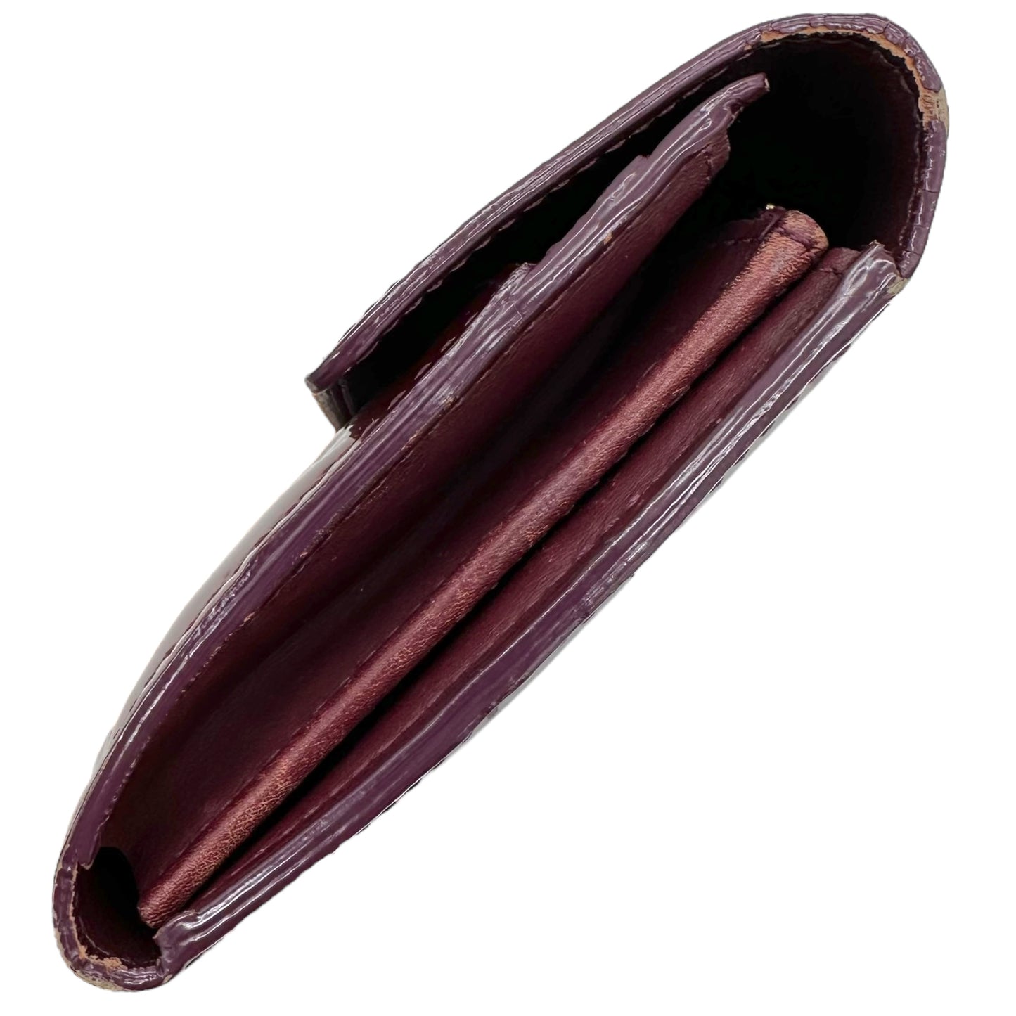 Louis Vuitton Burgundy Vernis Monogram Long Wallet
