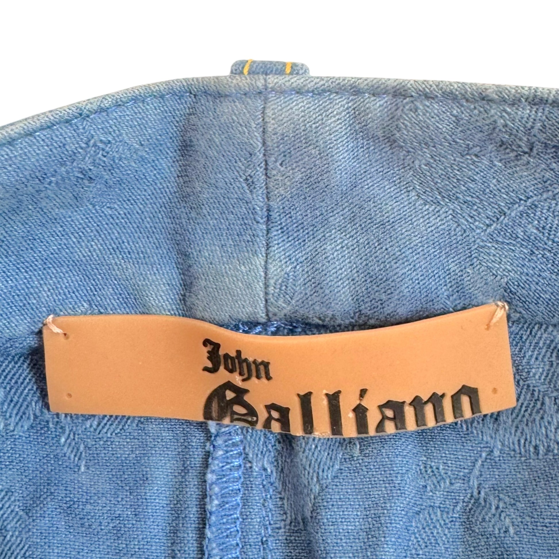 John Galliano Blue Lace Up Side Flare Jeans
