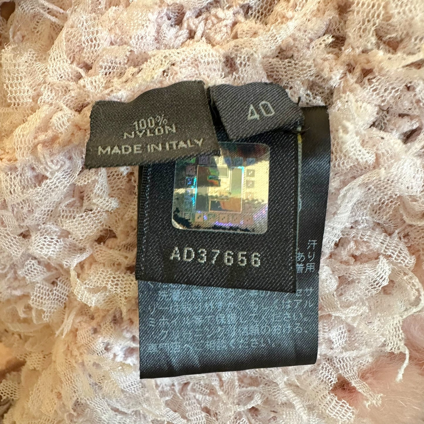 Fendi Pink Rabbit Fur Trim Cropped Knit Cardigan