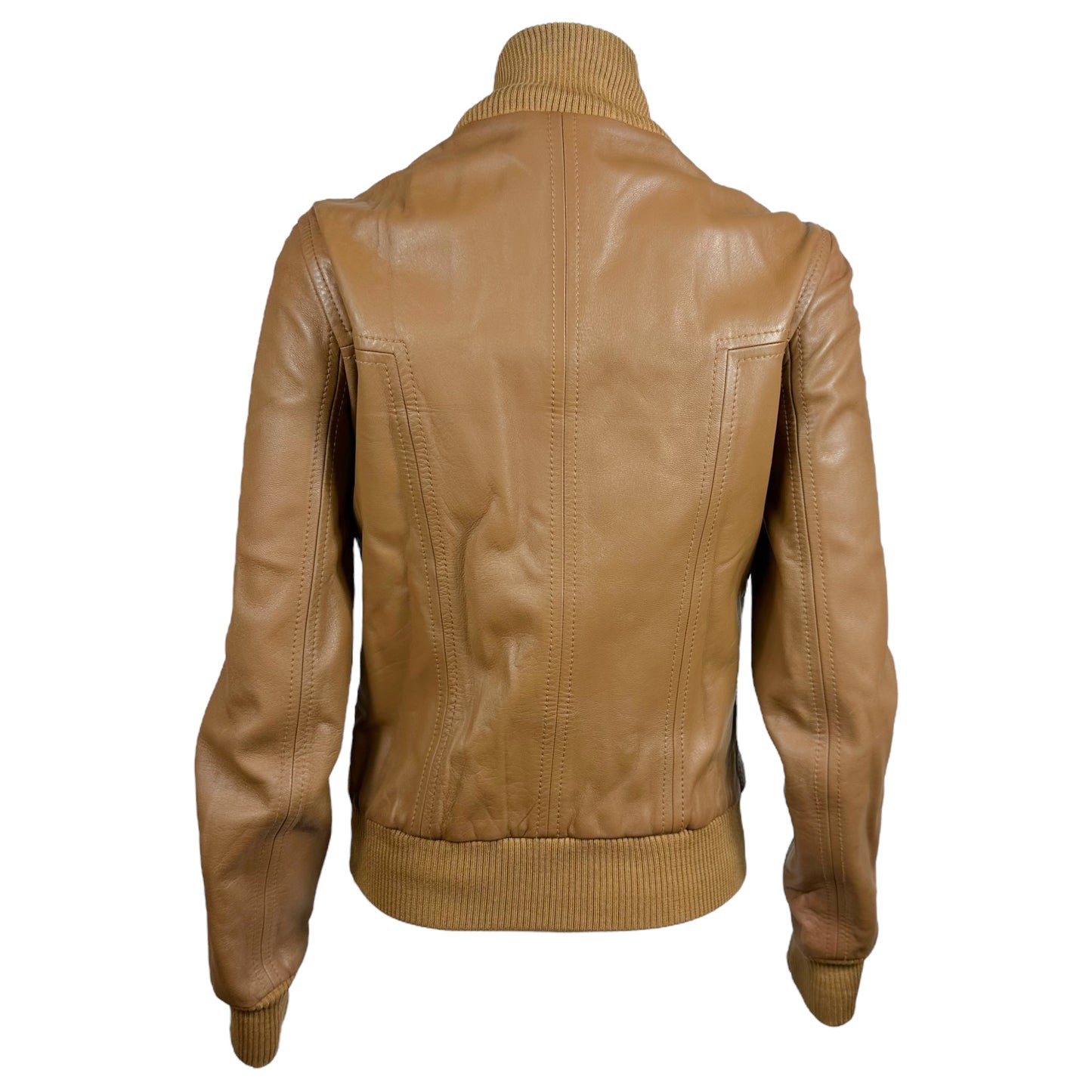 Dolce & Gabbana Light Brown Leather Jacket