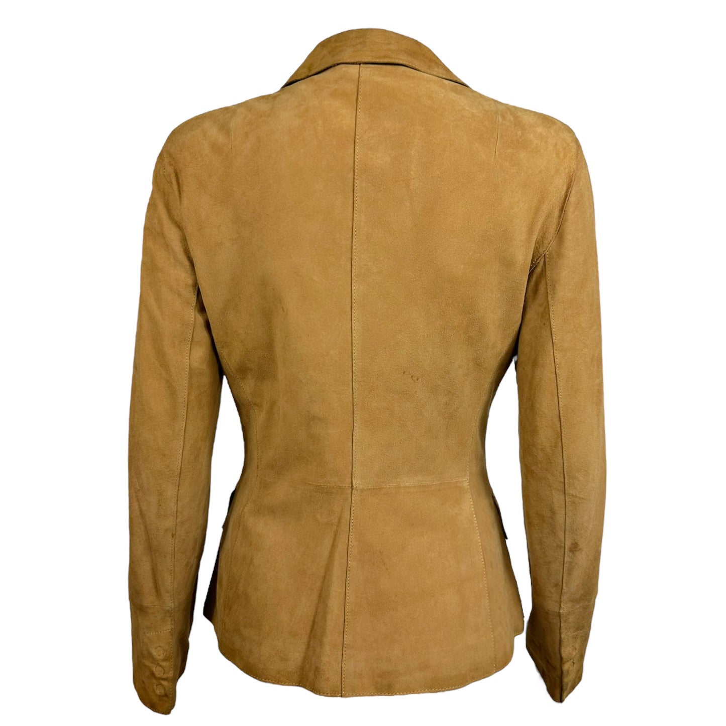 Dolce & Gabbana Tan Suede Snap Button Jacket