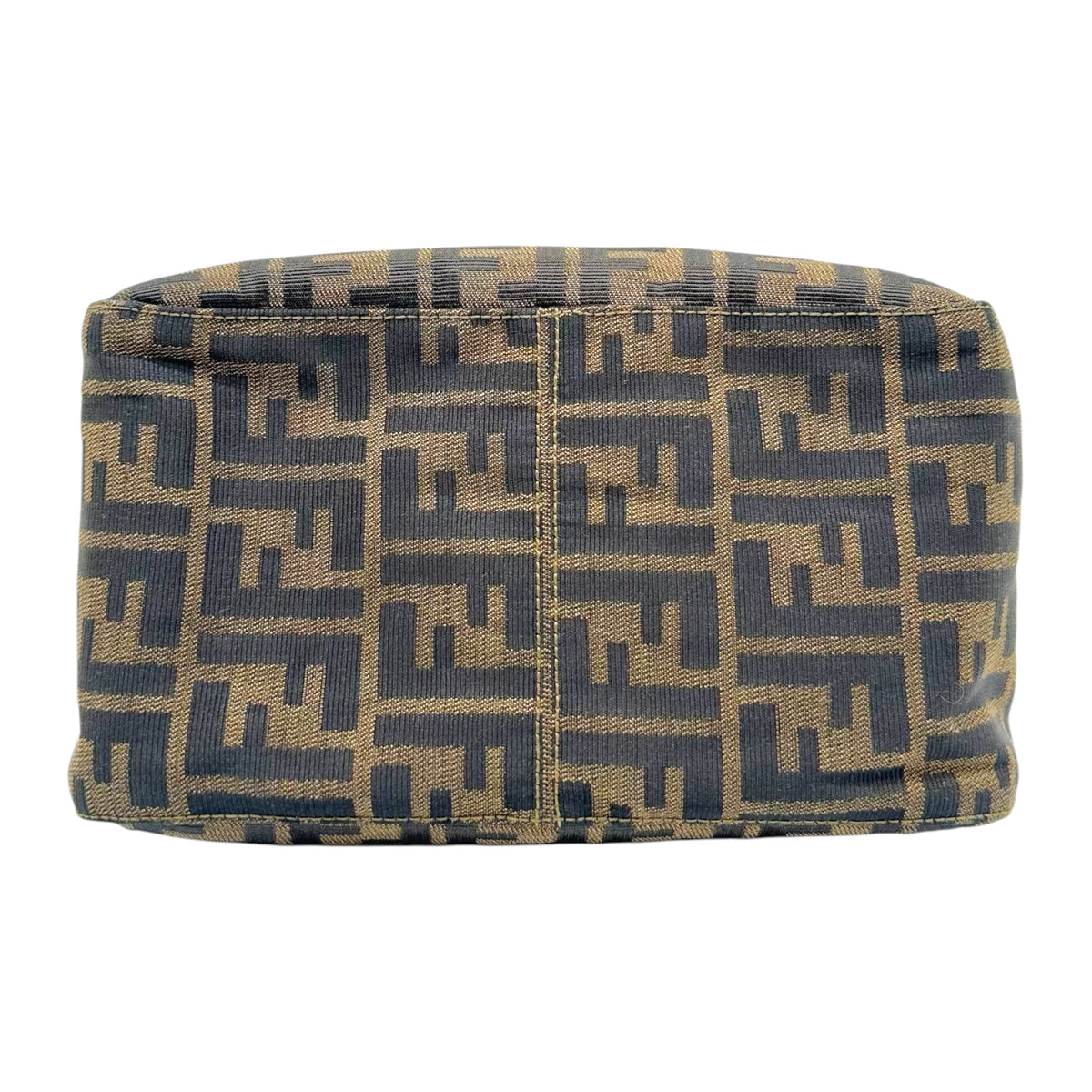 Fendi Brown Zucca Monogram Fold-Over Baguette Bag
