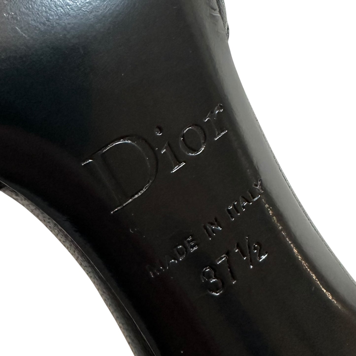 Christian Dior Black Leather Cannage Heeled Mule Sandals - Outfit Repeater