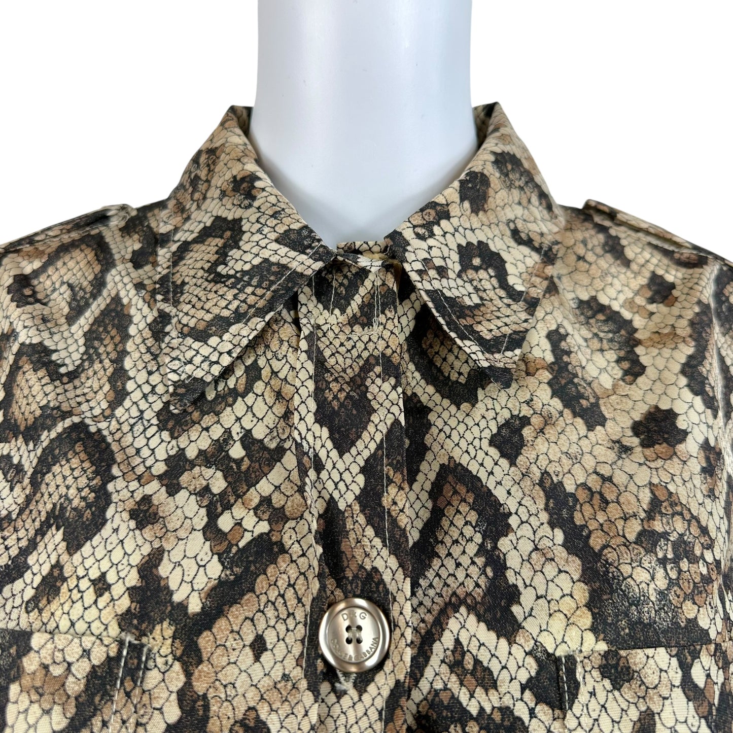 D&G Dolce & Gabbana Snakeskin Print Jacket