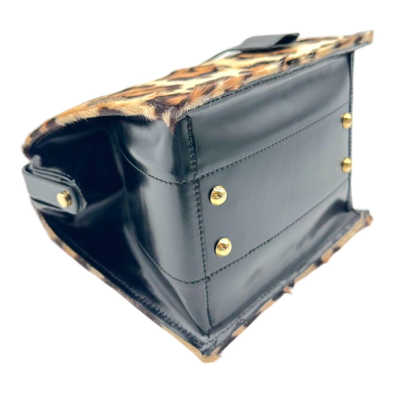 Dsquared2 Mini Bag Leopard Print Ponyhair Top-Handle