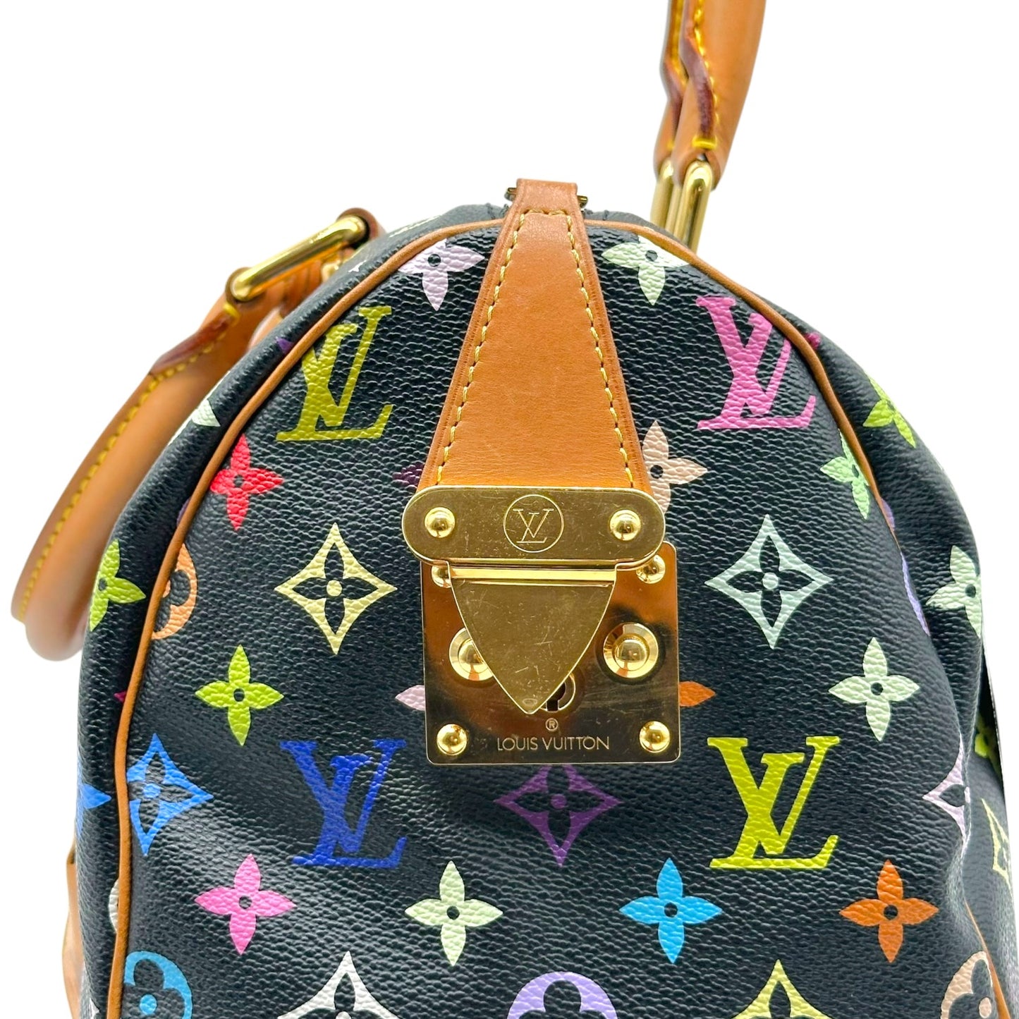 Louis Vuitton Black Multicolor Murakami Monogram Speedy 30 Handbag