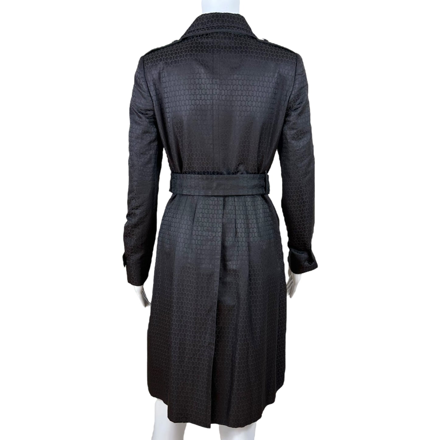 Gucci 2007 Black Monogram Trench Coat