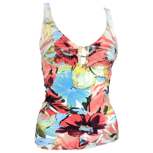 Roberto Cavalli Multicolor Floral Print Tank