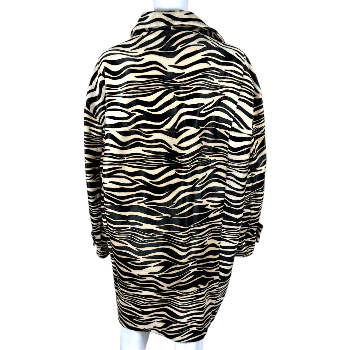 Marni Ponyhair Zebra Print Trench Coat