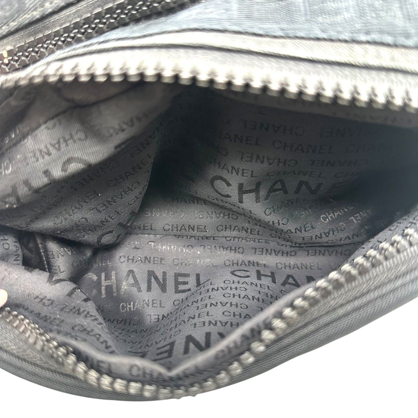 Chanel Sport Black Nylon Multi-Zip Cosmetic Bag 2002-03