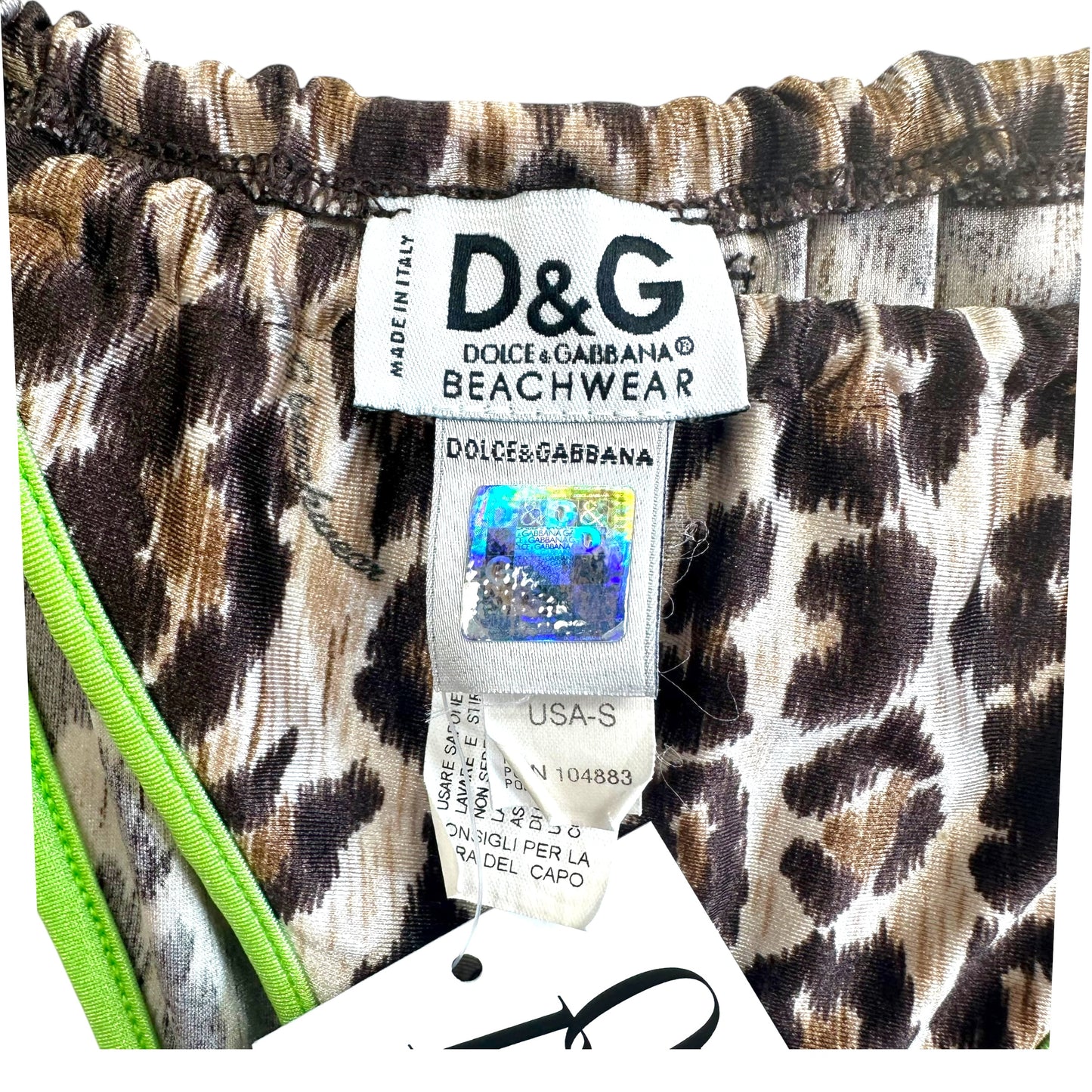Dolce & Gabbana Beachwear Multicolor Leopard Print Bikini