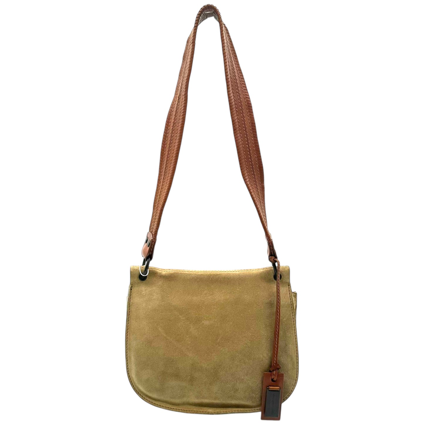 Dolce & Gabbana Beige Suede & Corduroy Butterfly Shoulder Bag