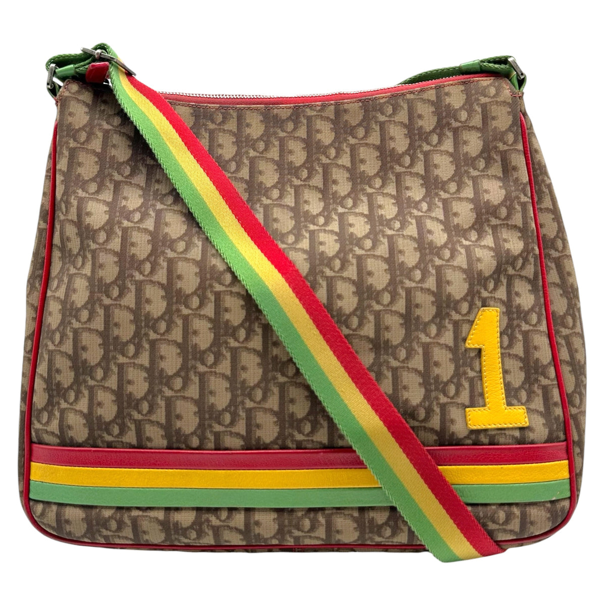 Christian Dior Crossbody Messenger Bag Rasta Trotter Monogram