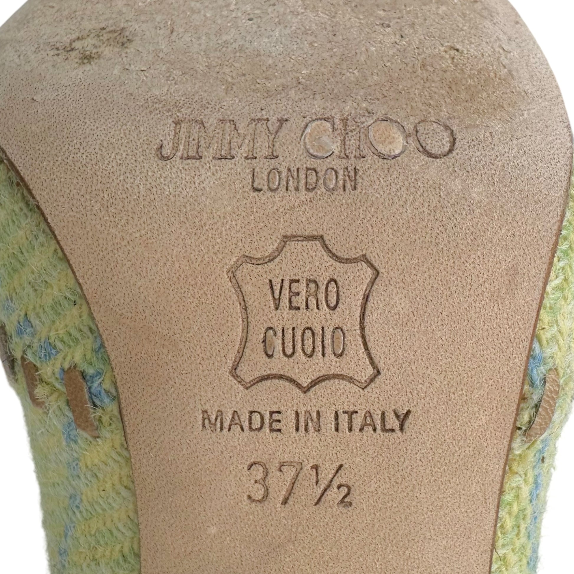 Jimmy Choo Green Plaid Wool Heeled Boots - Outfit Repeater