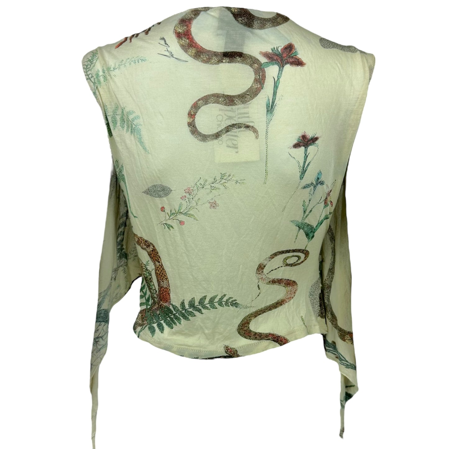 Just Cavalli by Roberto Cavalli Ivory Snake Print Crop Top - Outfit Repeater