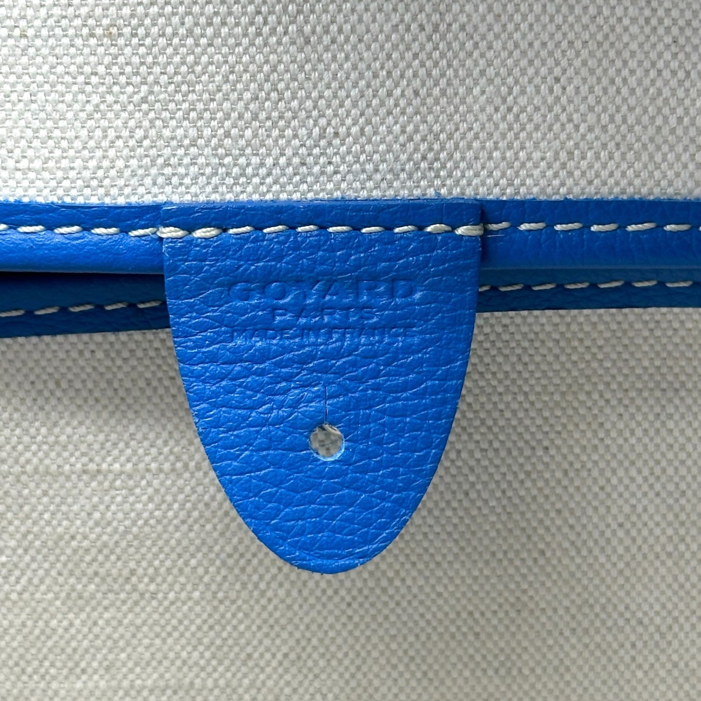 Goyard Blue Goyardine Artois Zippered Tote Bag