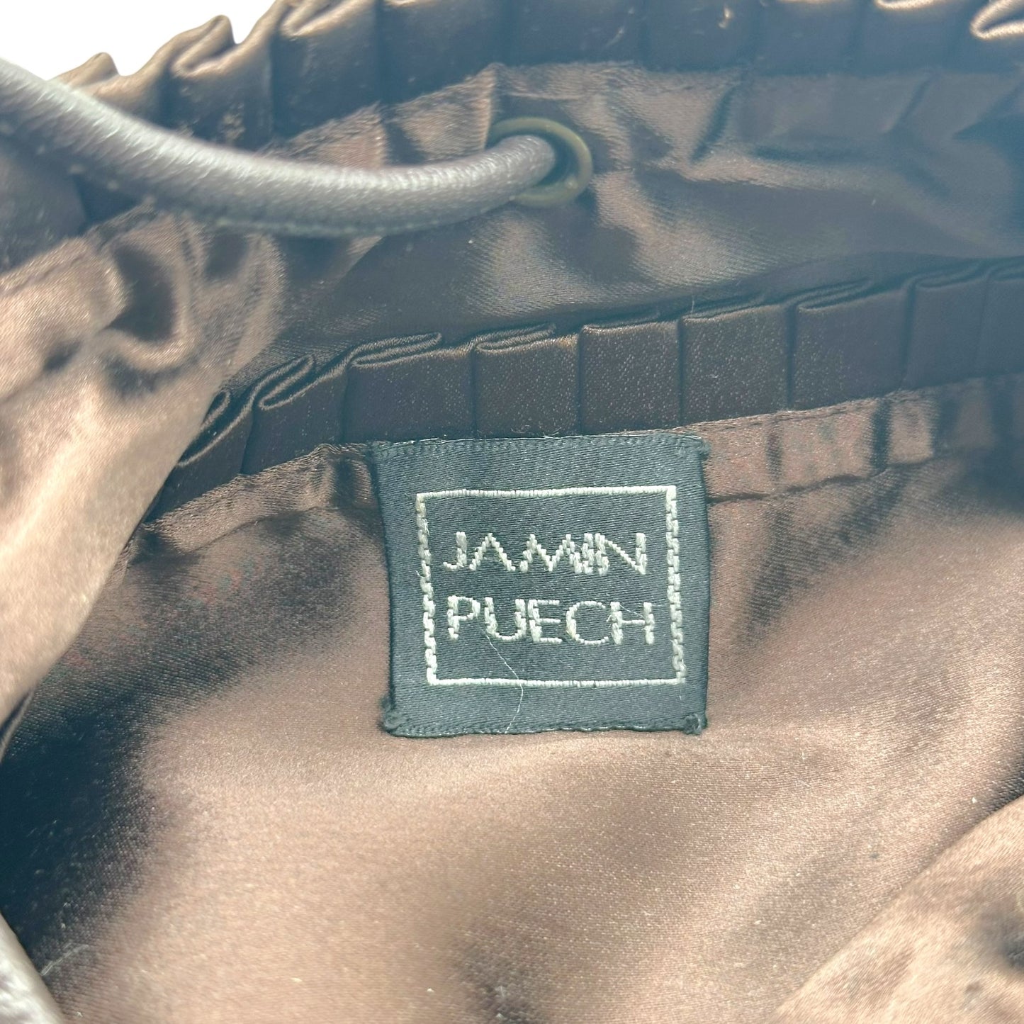 Jamin Puech Brown & Burgundy Sequin & Beaded Shoulder Bag