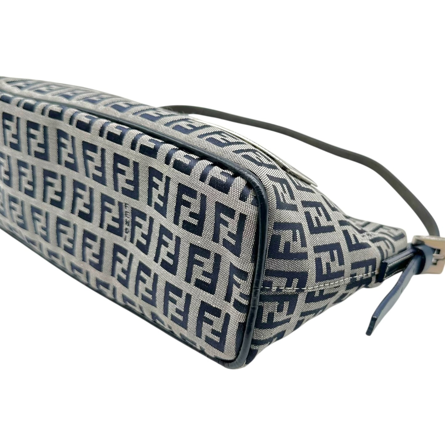 Fendi Navy Blue Zucchino Monogram Boat Pochette Mini Bag