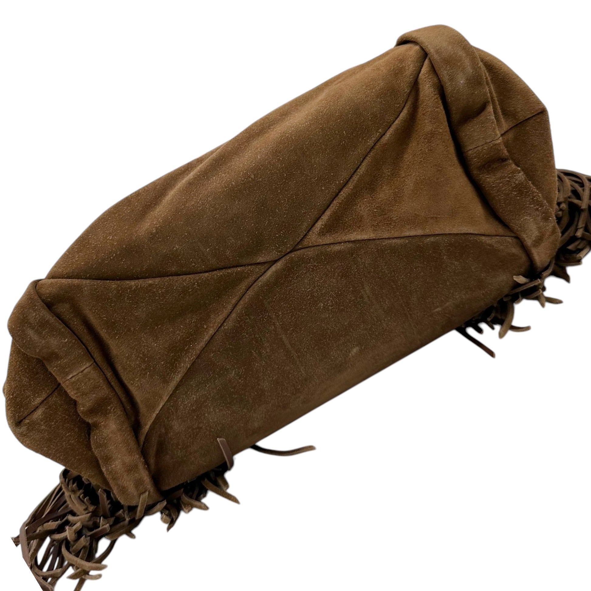 Celine Brown Suede Fringe Shoulder Bag - Outfit Repeater
