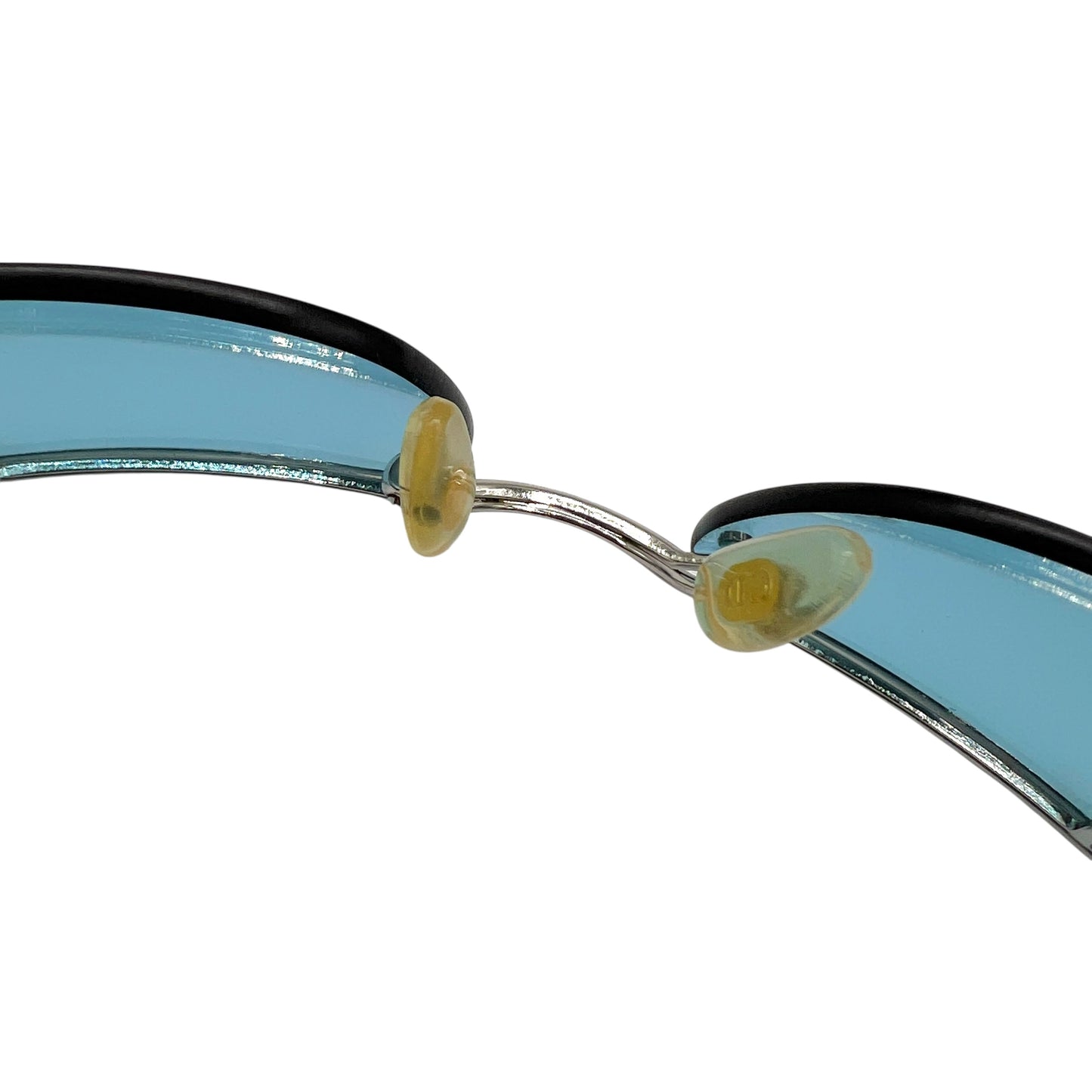 Christian Dior Blue & Silver Rimless DiorFlash Sunglasses w/ Case