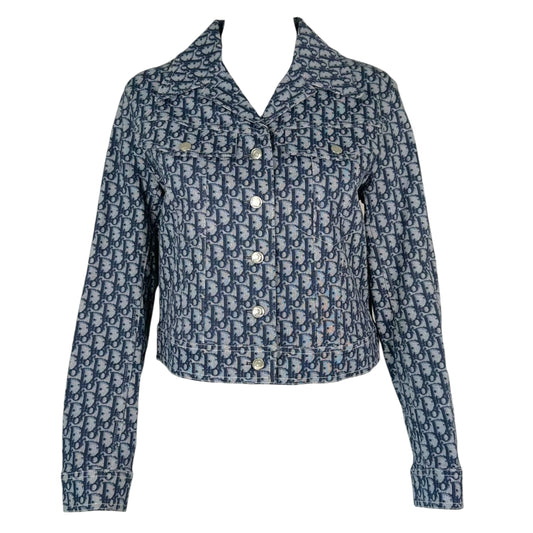 Christian Dior S/S 2002 Denim Stripe Crop Jacket