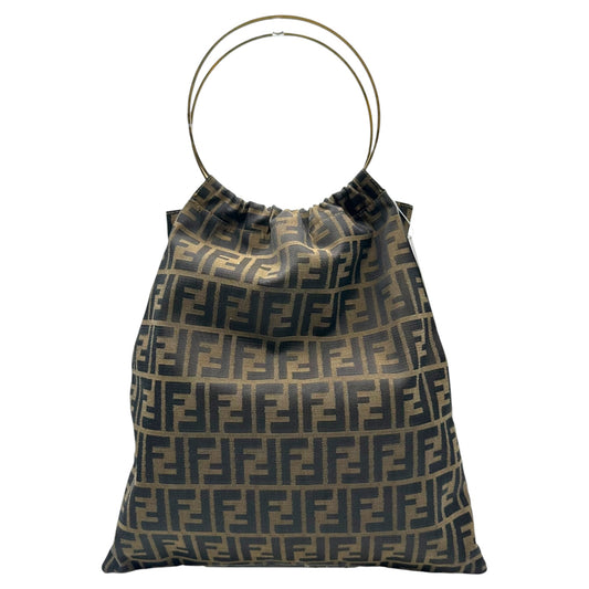 Fendi Zucca Monogram Ring Handle Clutch Bag - Outfit Repeater