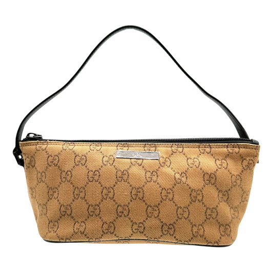 Gucci Tan Monogram Canvas Pochette Bag