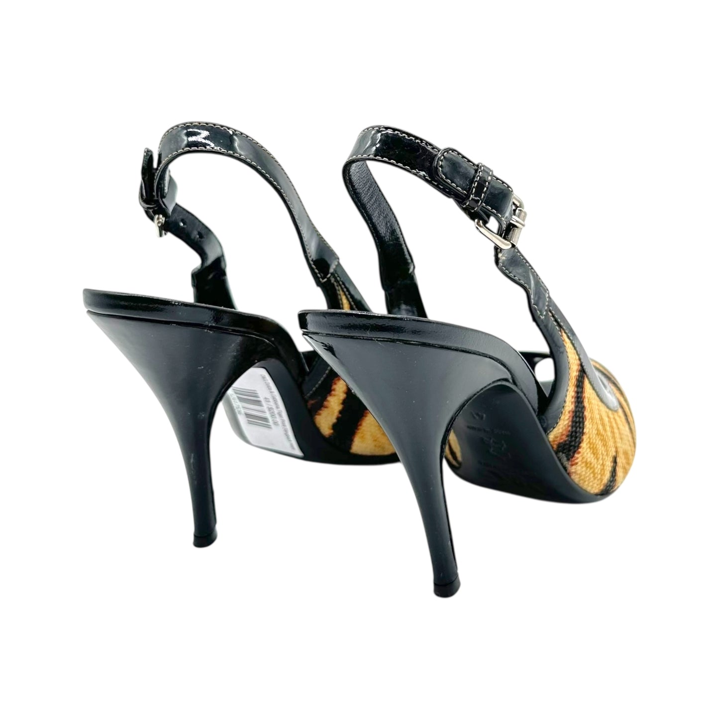 D&G Dolce & Gabbana Tiger Print Slingback Heels