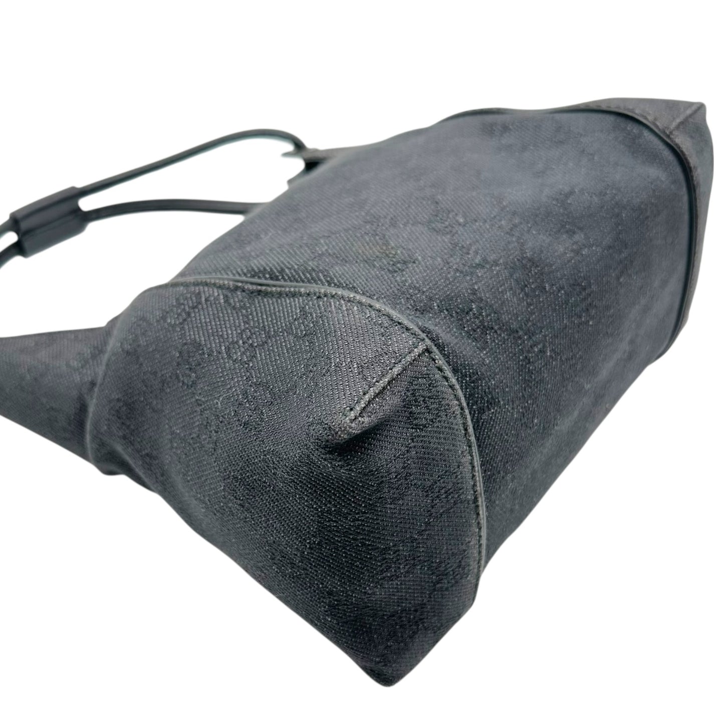 Gucci Gray Denim Monogram Mini Hobo Bag