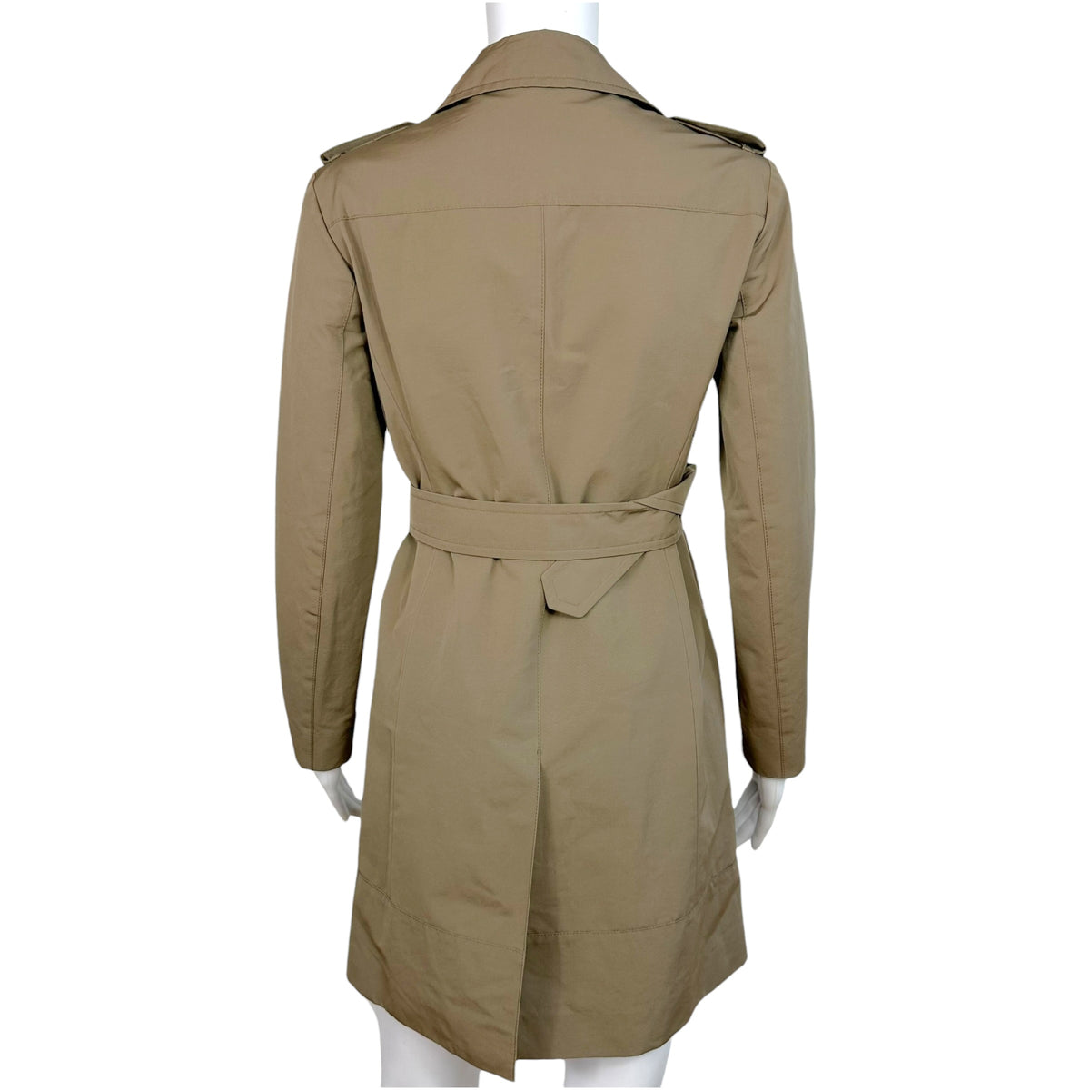 Prada Beige Mid-Length Trench Coat Double-Breasted XS