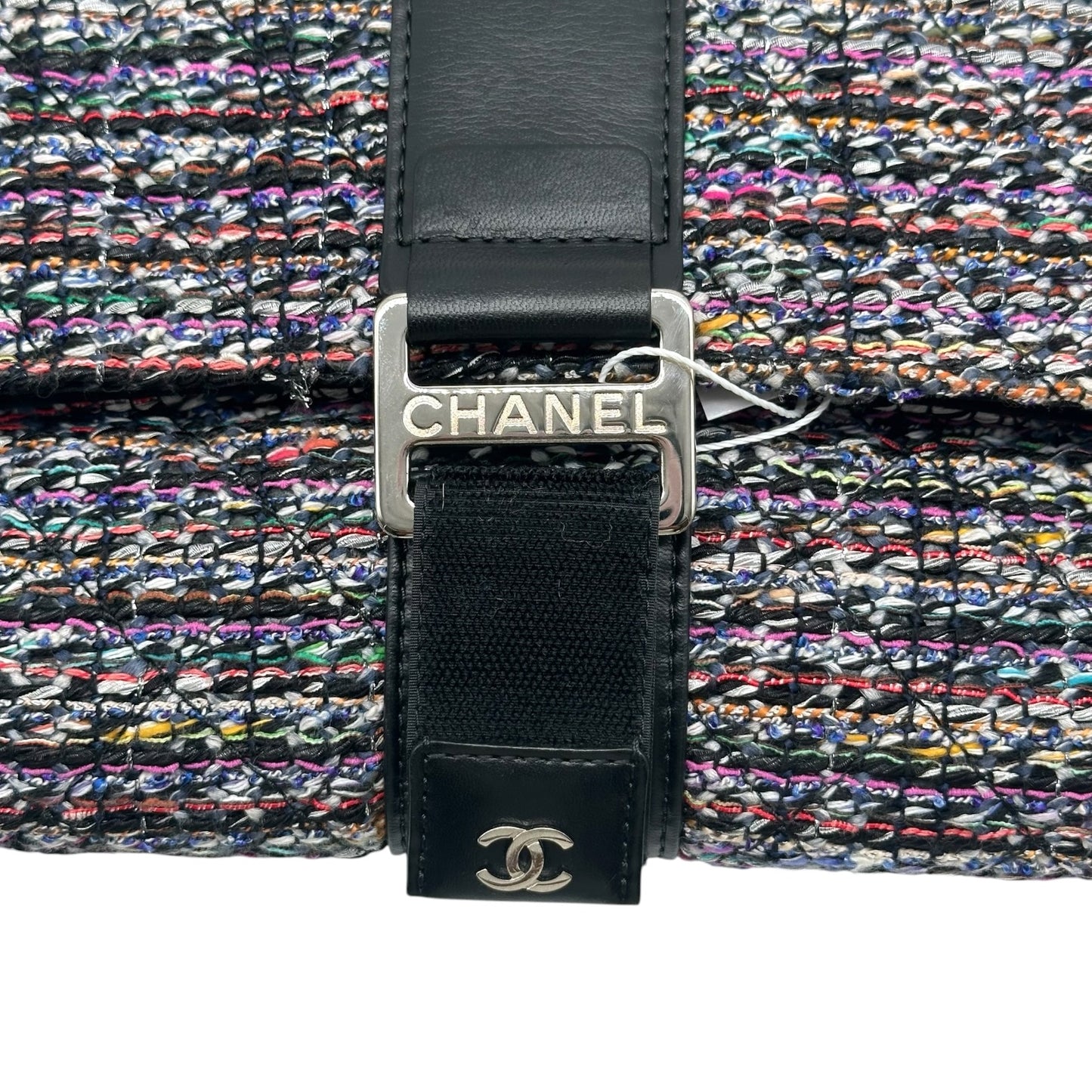 Chanel Multicolor Tweed Quilted Envelope Clutch Bag 2017-18