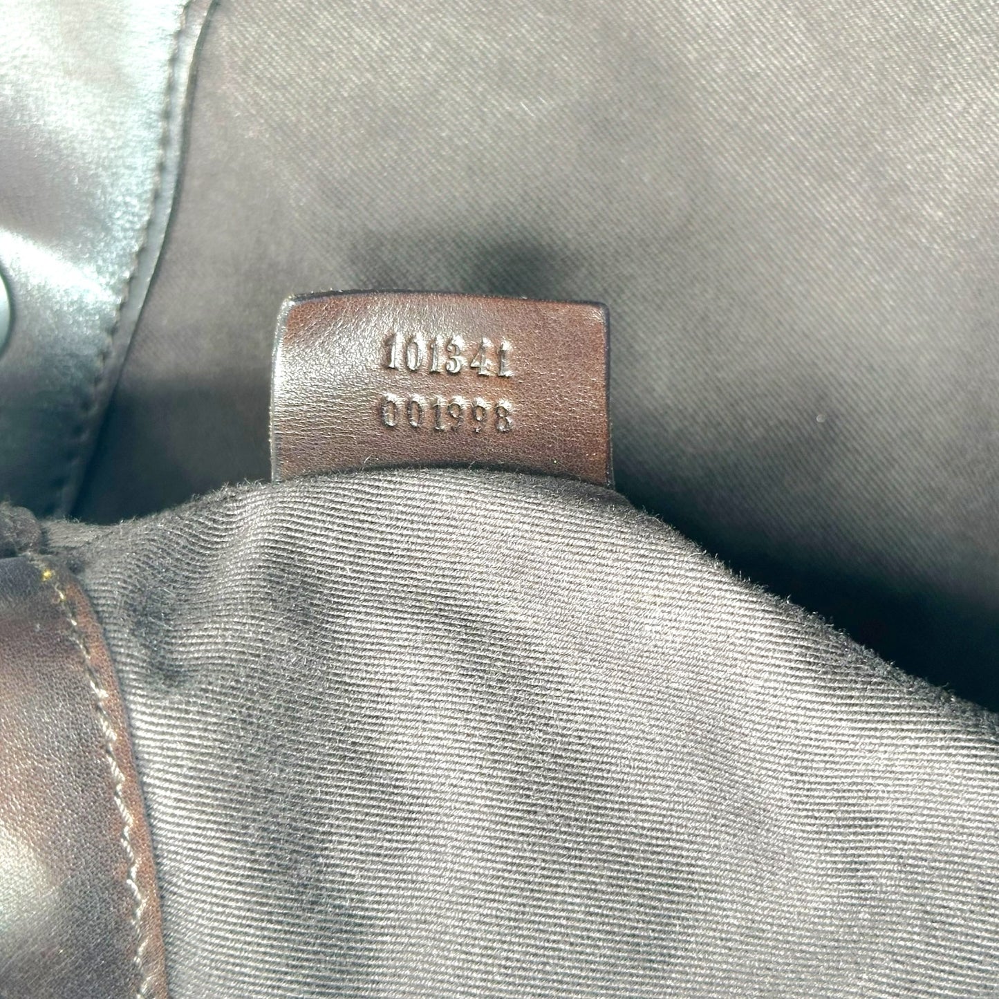 Gucci Tan Monogram Drawstring Slouchy Tote Bag