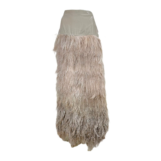 Tom Ford Collection Brown Ombre Ostrich Feather Maxi Skirt - Outfit Repeater