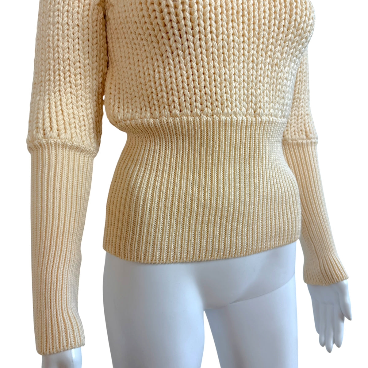 Gucci by Tom Ford Ivory Heavy Knit Turtleneck Sweater