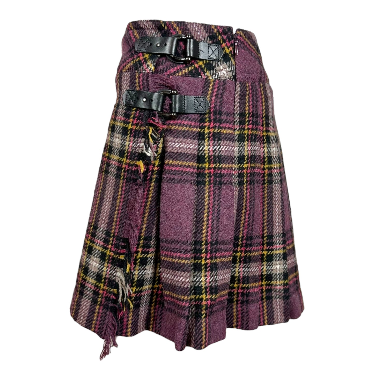 Burberry Blue Label Purple Plaid Mini Skirt