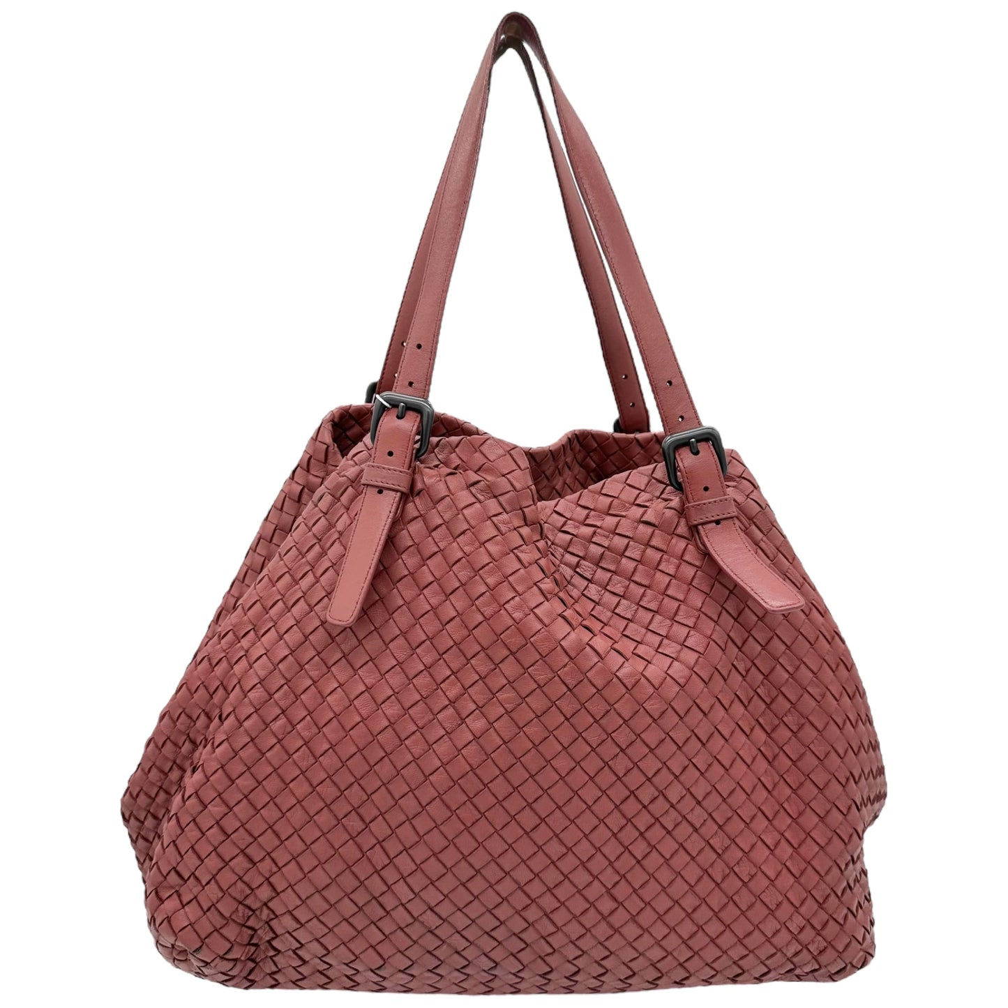 Bottega Veneta Dusty Pink Intrecciato Leather Tote Bag