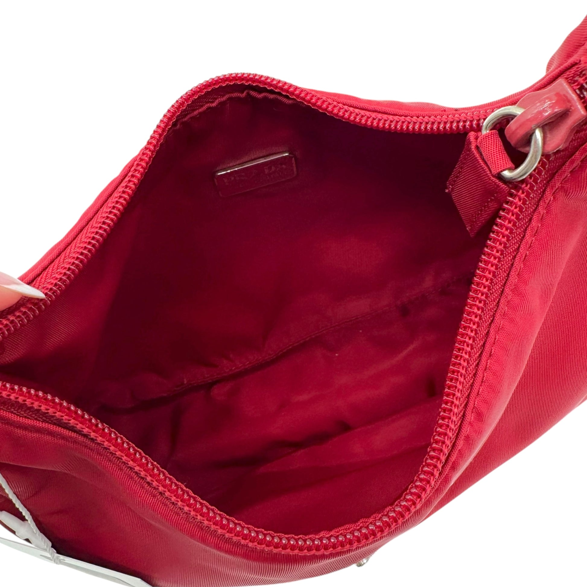 Prada Red Nylon Small Shoulder Bag - Outfit Repeater
