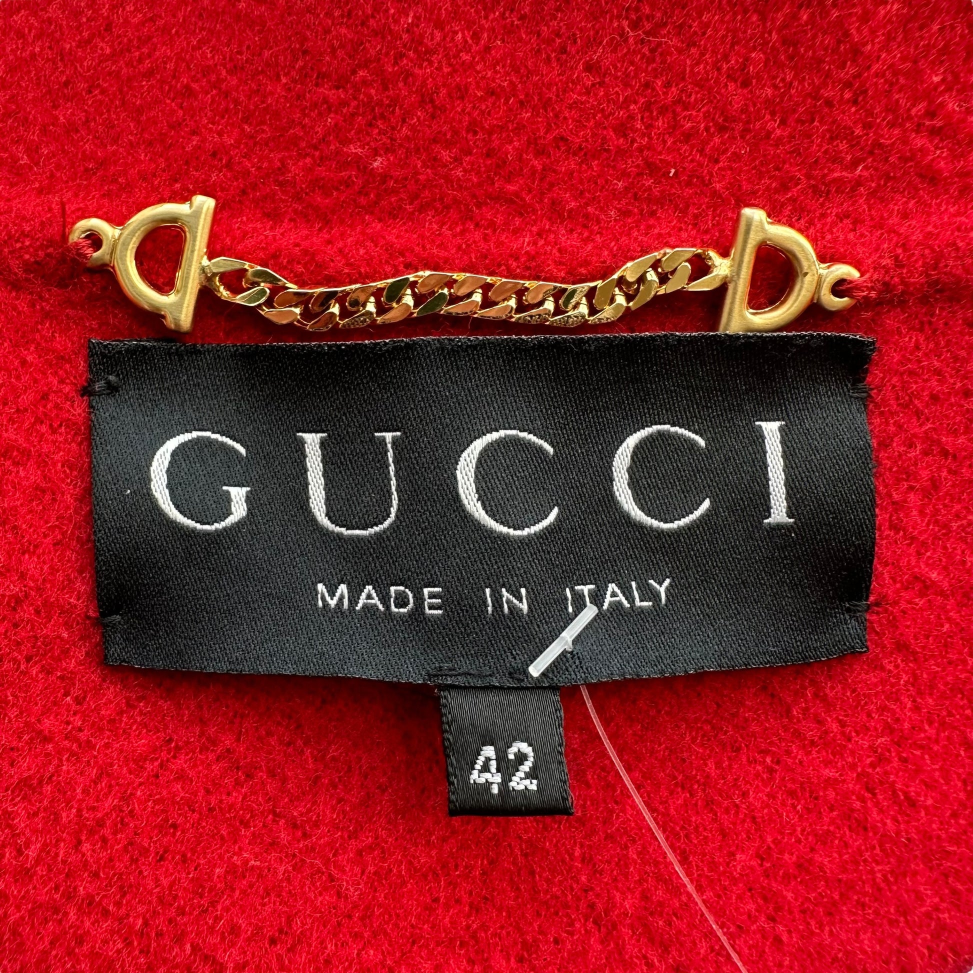 Gucci F/W 1994 Red Wool & Cashmere Overcoat - Outfit Repeater