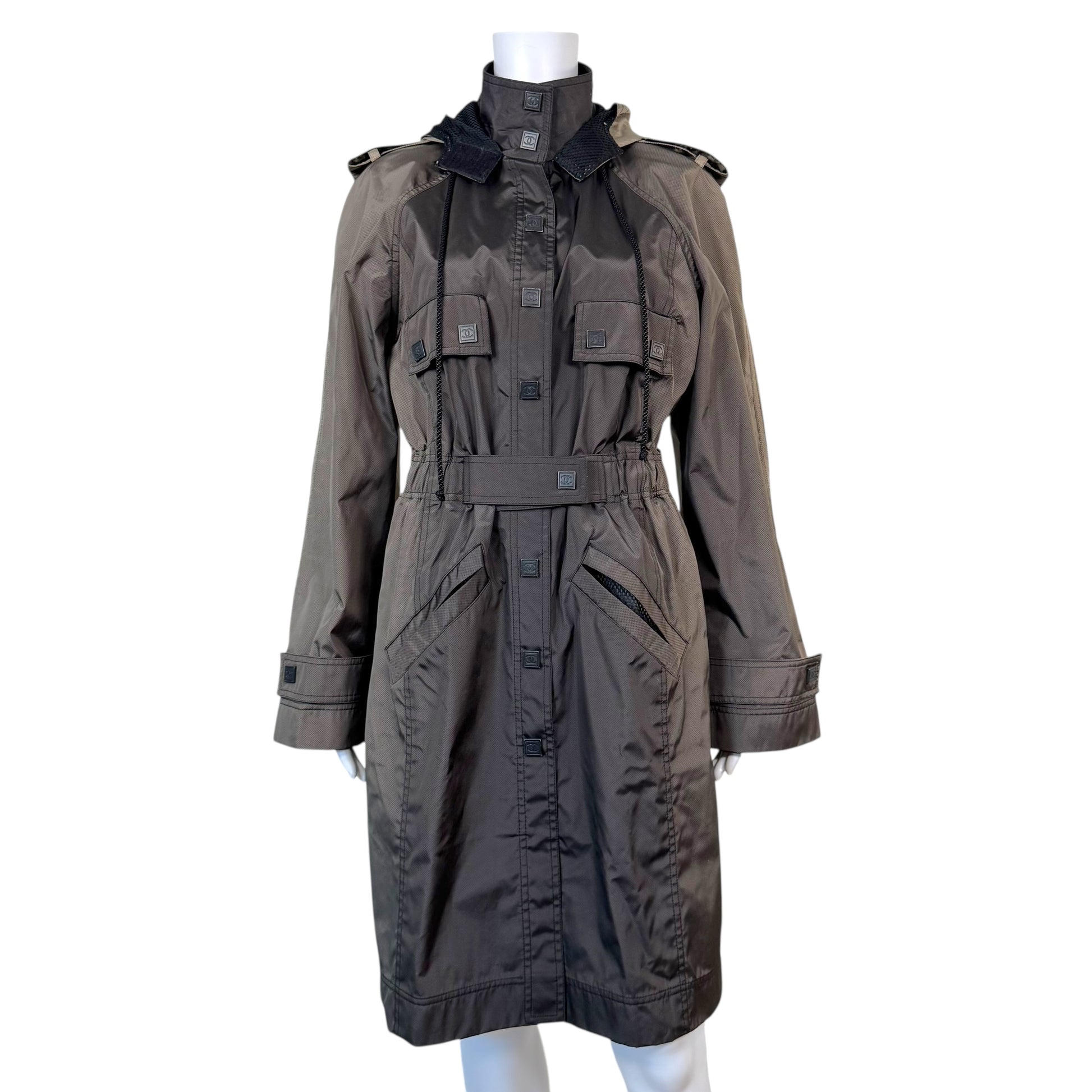 Chanel Sport Brown & Black Gradient Trench Jacket - Outfit Repeater
