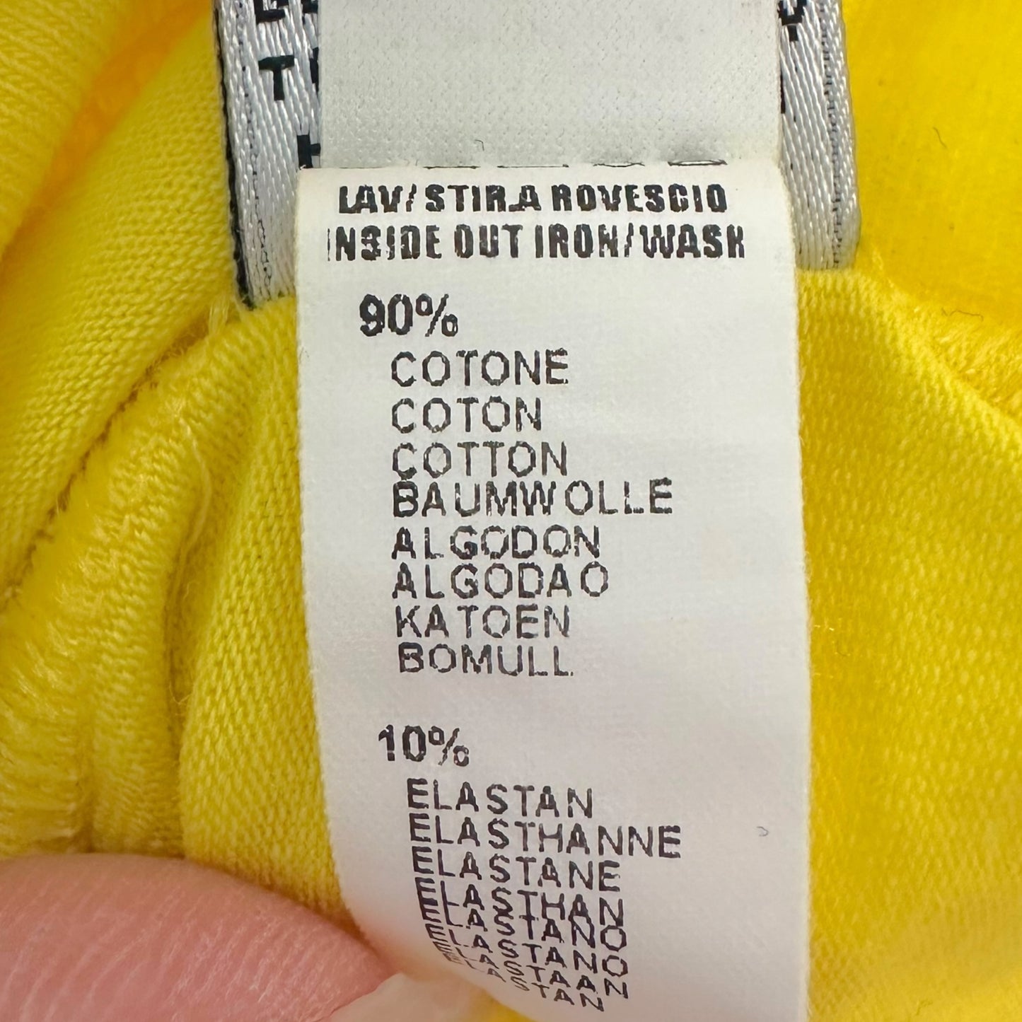 D&G Mini Dress Bright Yellow Blue Logo Sleeveless