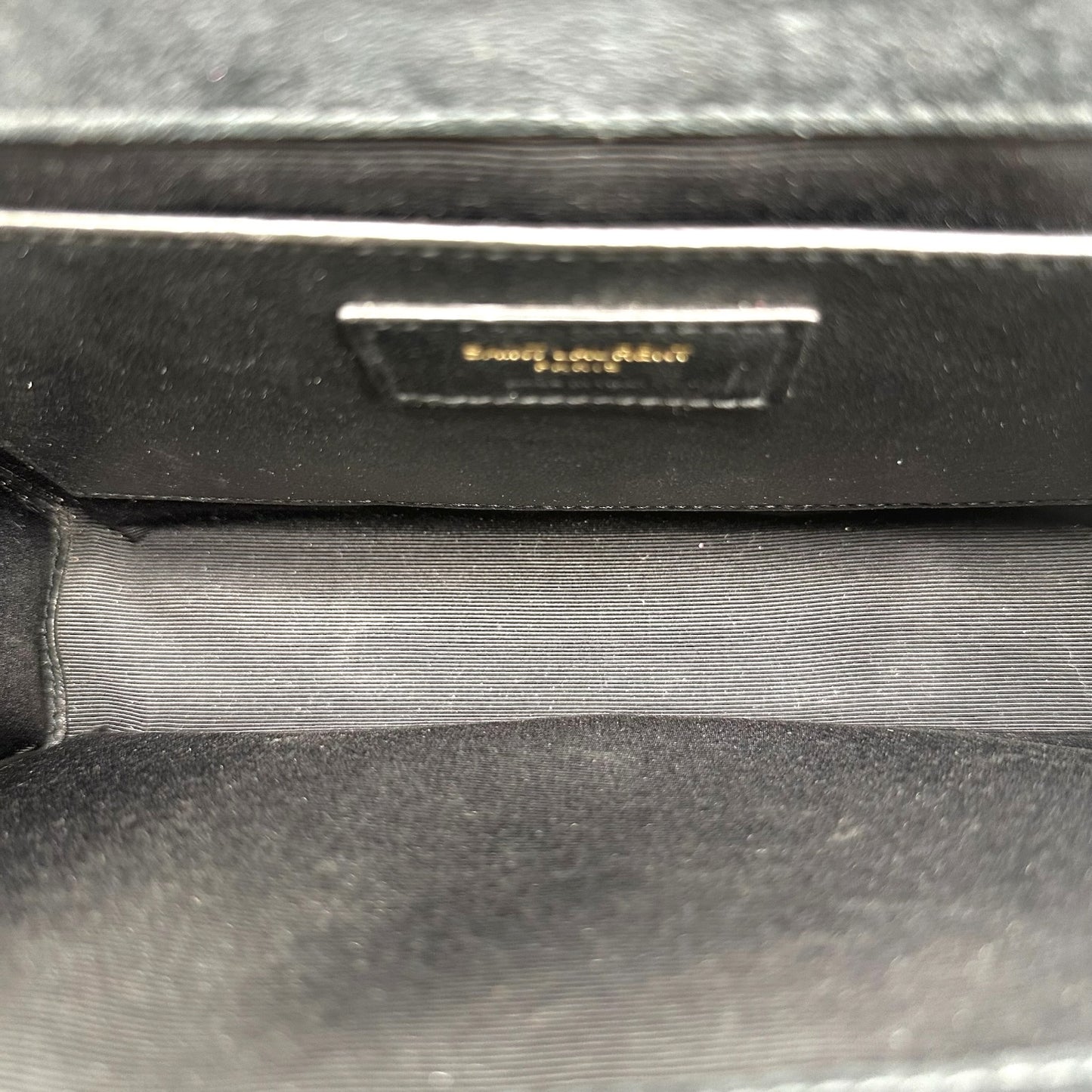 Saint Laurent Black Quilted Suede Shoulder Bag