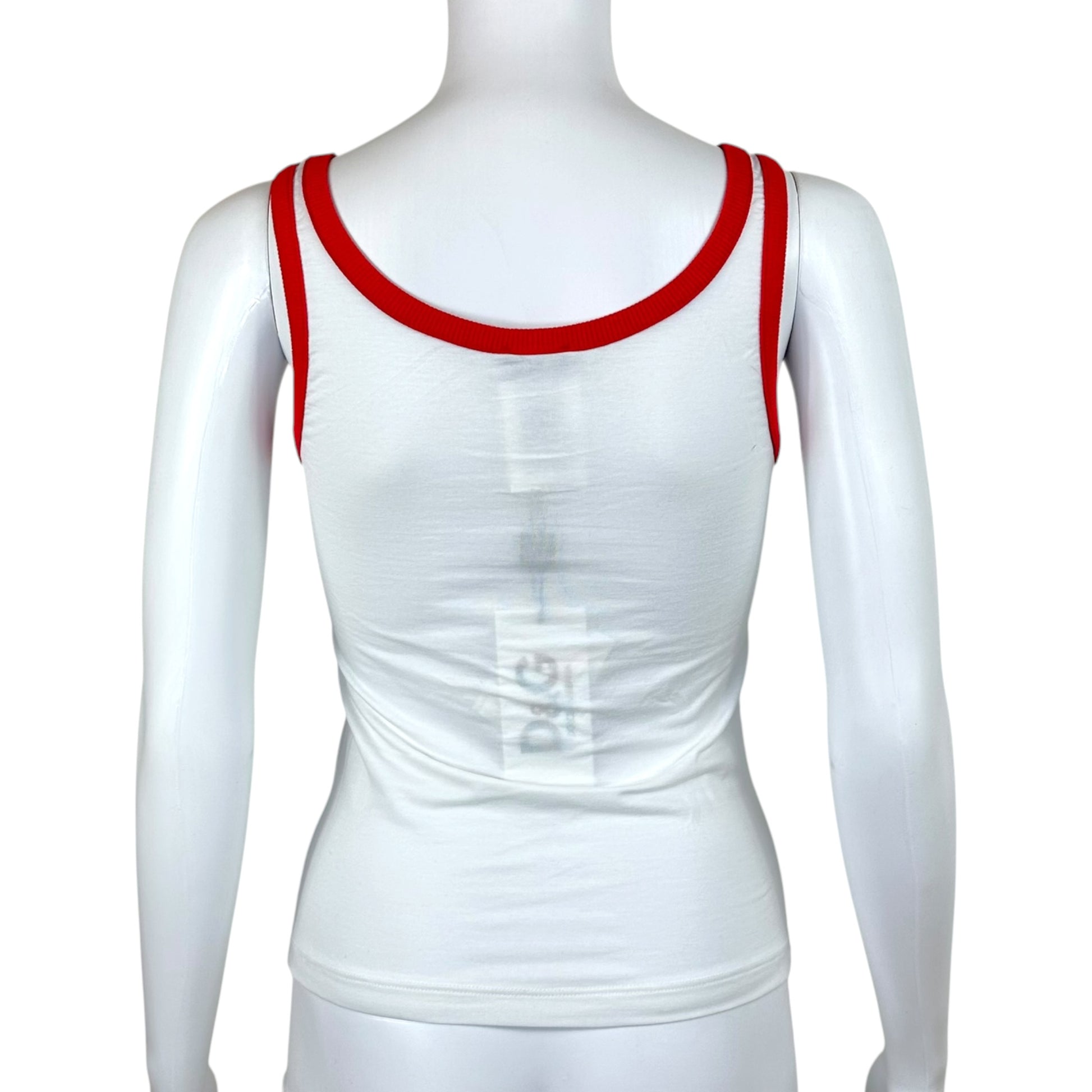 D&G Dolce & Gabbana Pink White Logo Tank Top