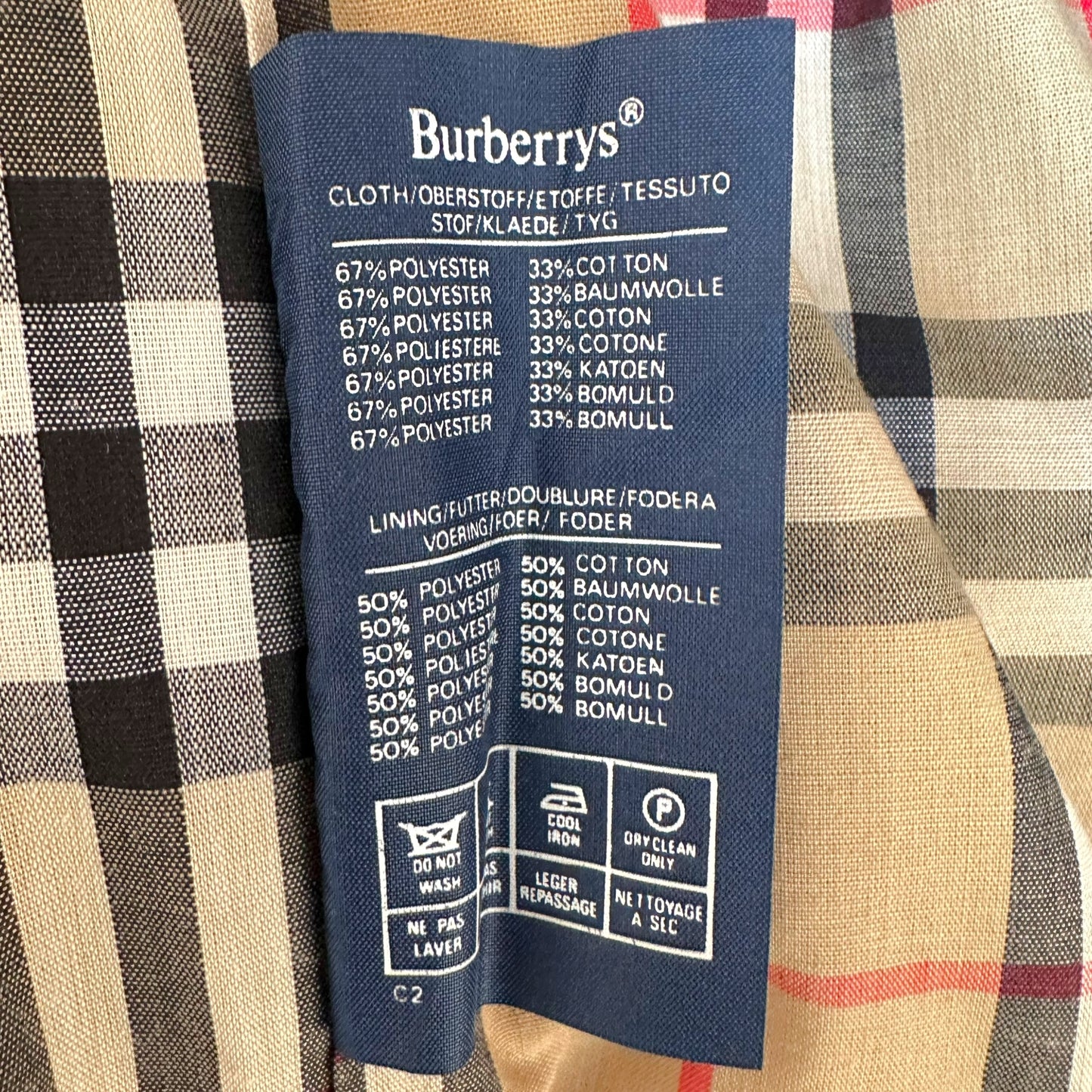 Burberry Vintage Tan Classic Mid-Length Trench Coat