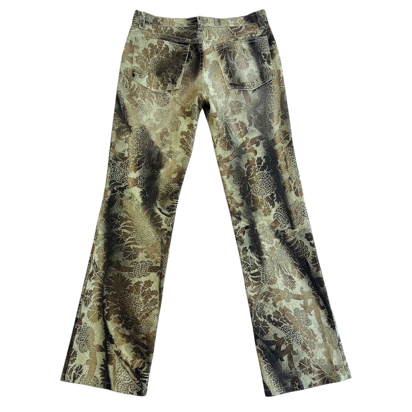 Roberto Cavalli Green Damask Printed Jeans - Outfit Repeater