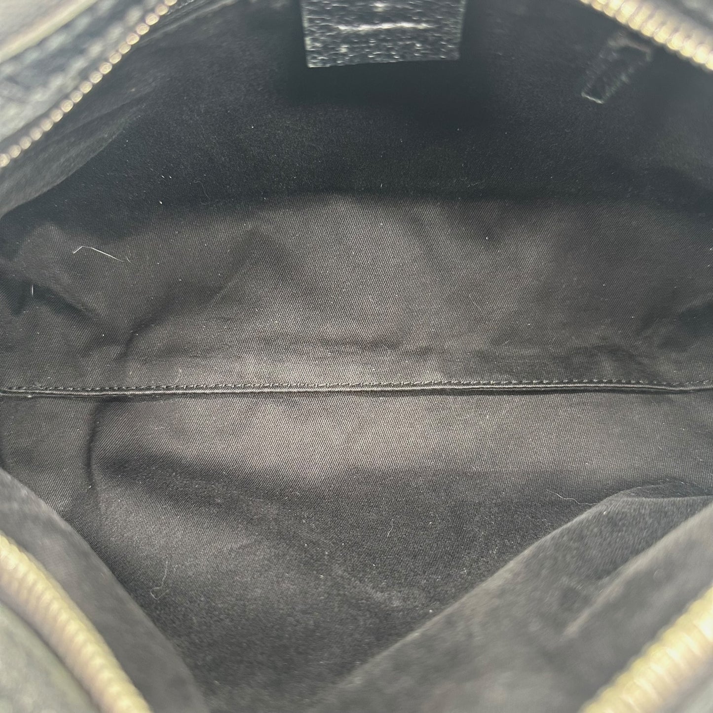 Gucci Black Monogram Canvas Shoulder Bag