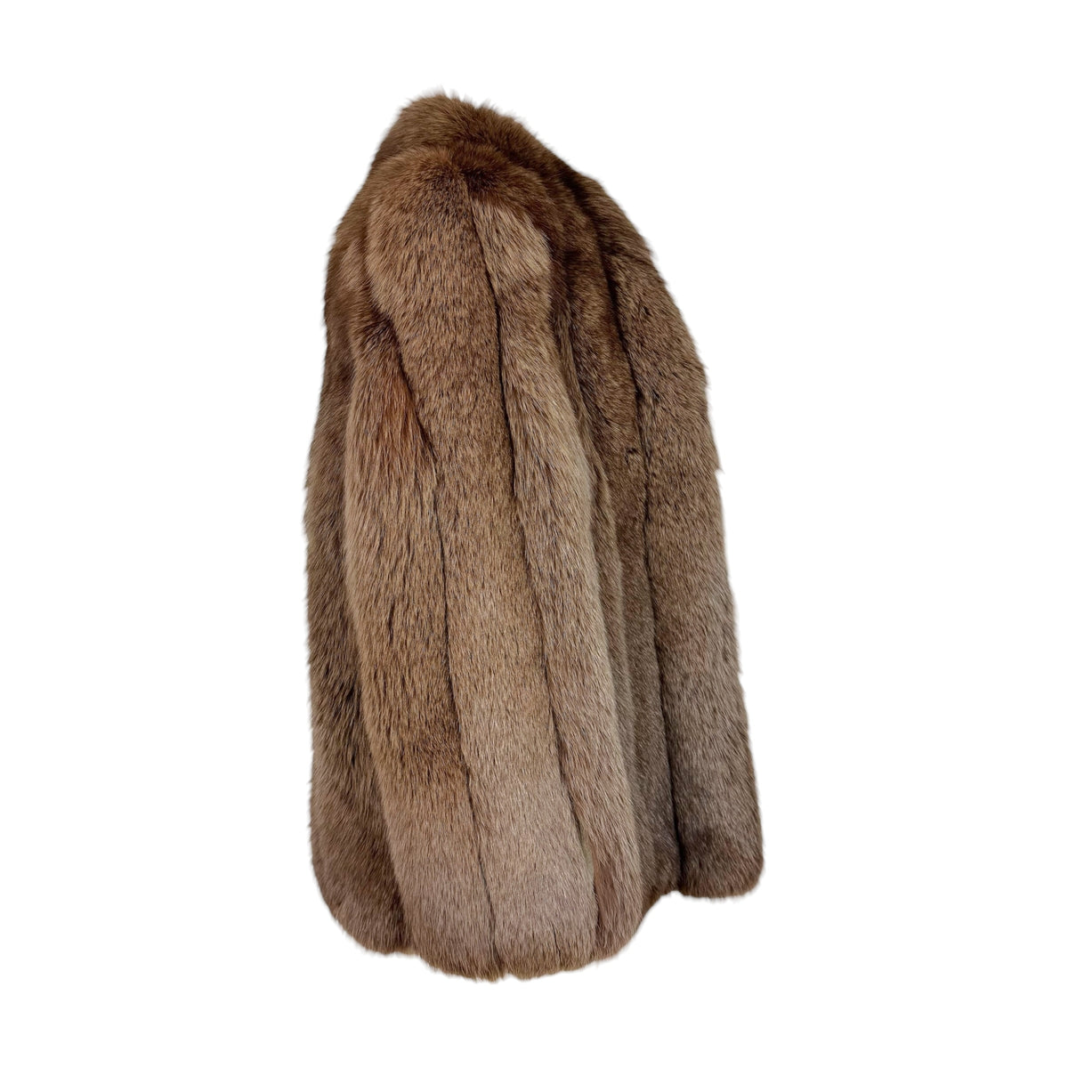 Saga Brown Fox Fur Coat Full-Length 1990s Vintage