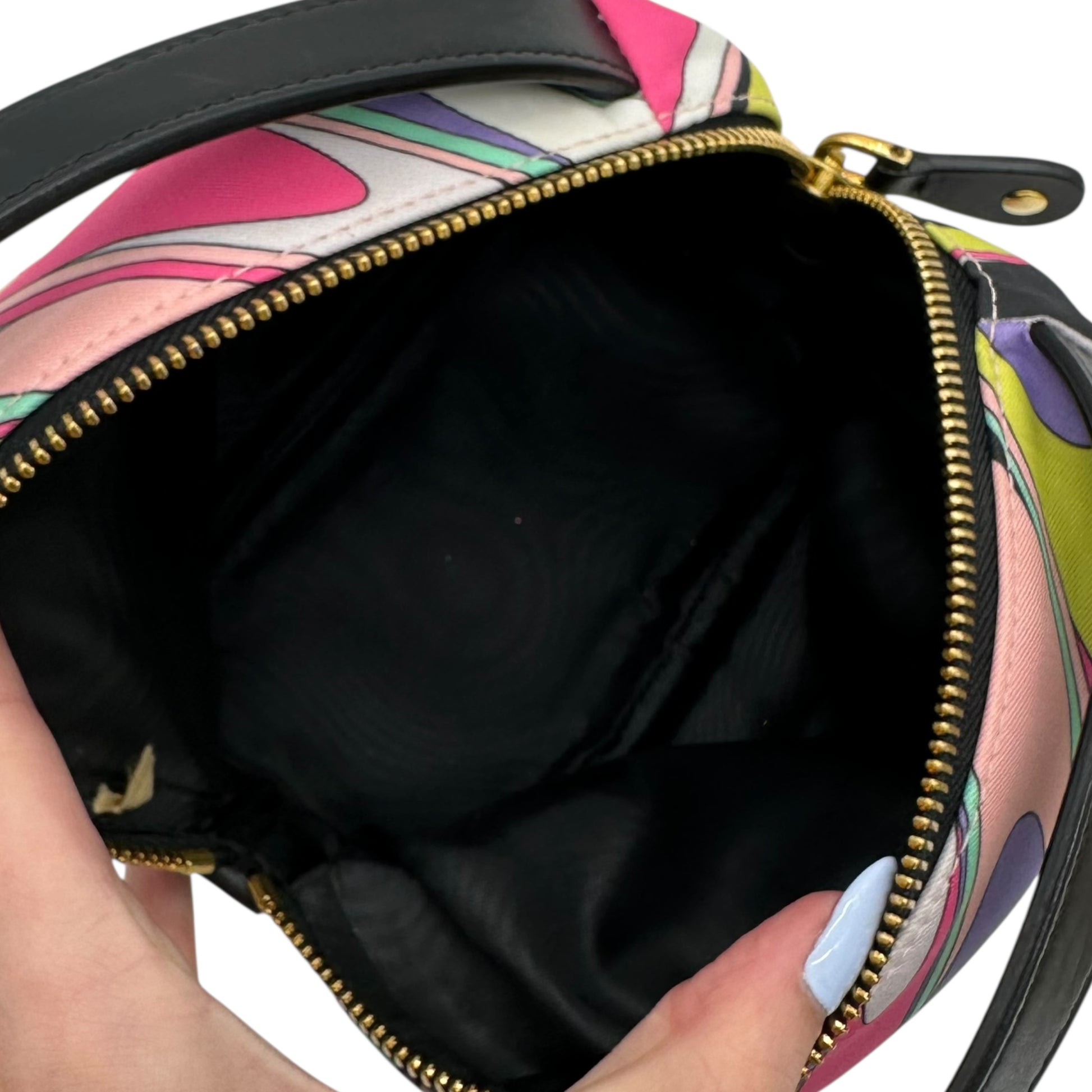 Emilio Pucci Multicolor Printed Silk Pochette Bag - Outfit Repeater