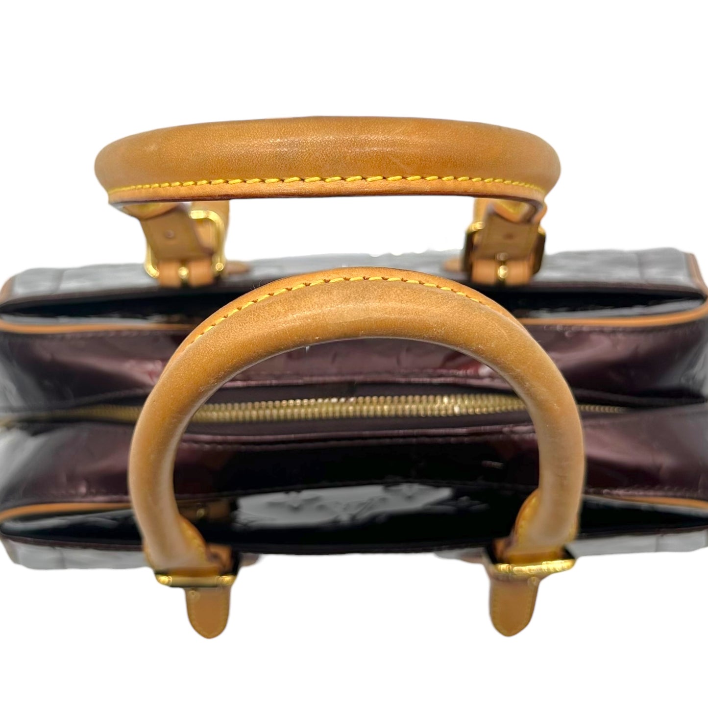 Louis Vuitton Burgundy Vernis Summit Drive Bowler Bag